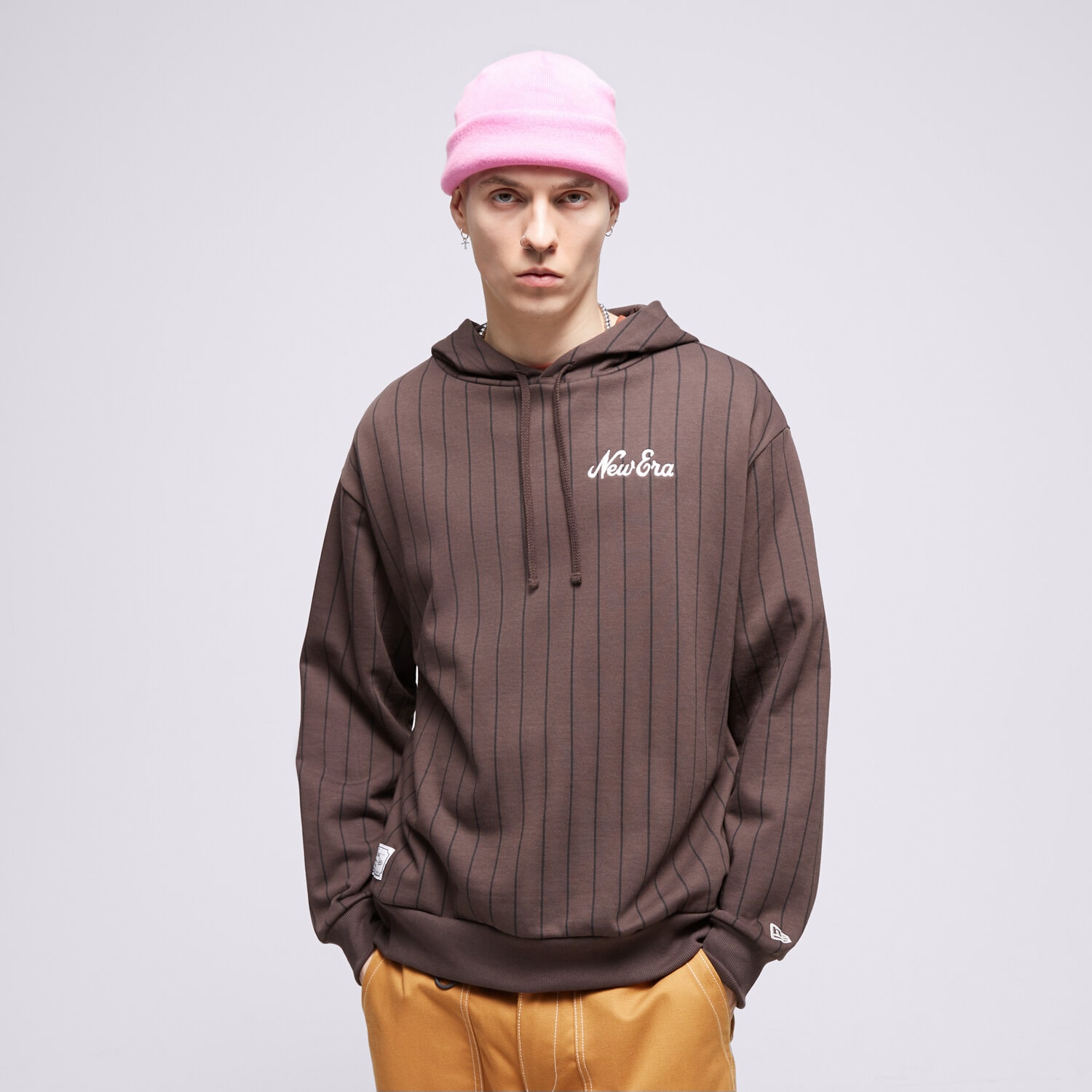 New Era Bluza Z Kapturem Ne Pinstripe Os