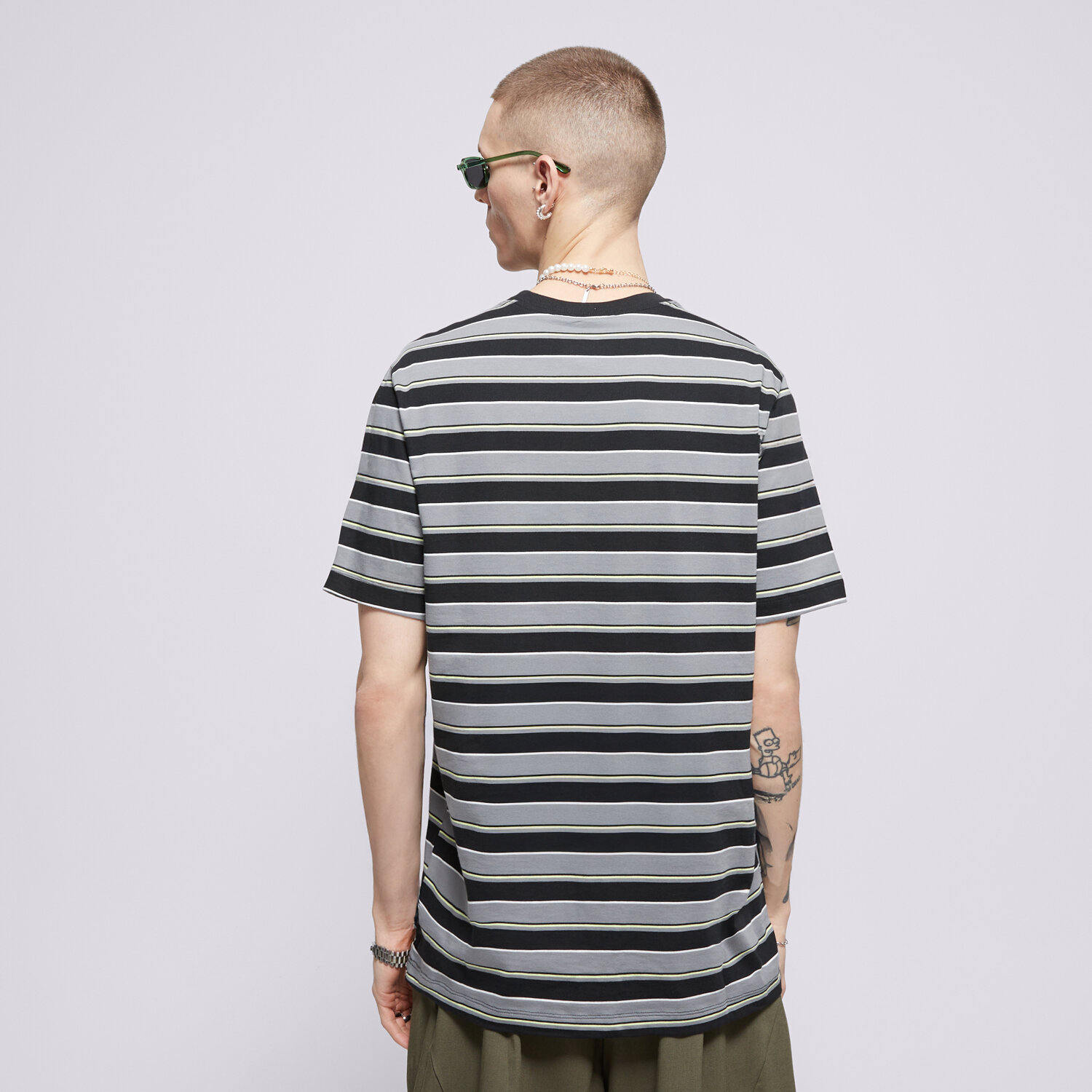 NIKE T-SHIRT M NSW TEE CLUB STRIPE SP25 HJ0550-010