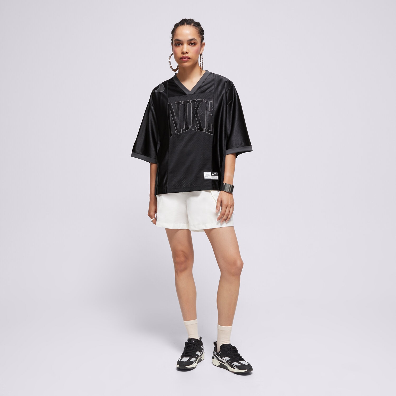 トップス saya NIKE T-SHIRT W NSW STREET SS GX JRSY TOP HJ0280-077 SREBRNY