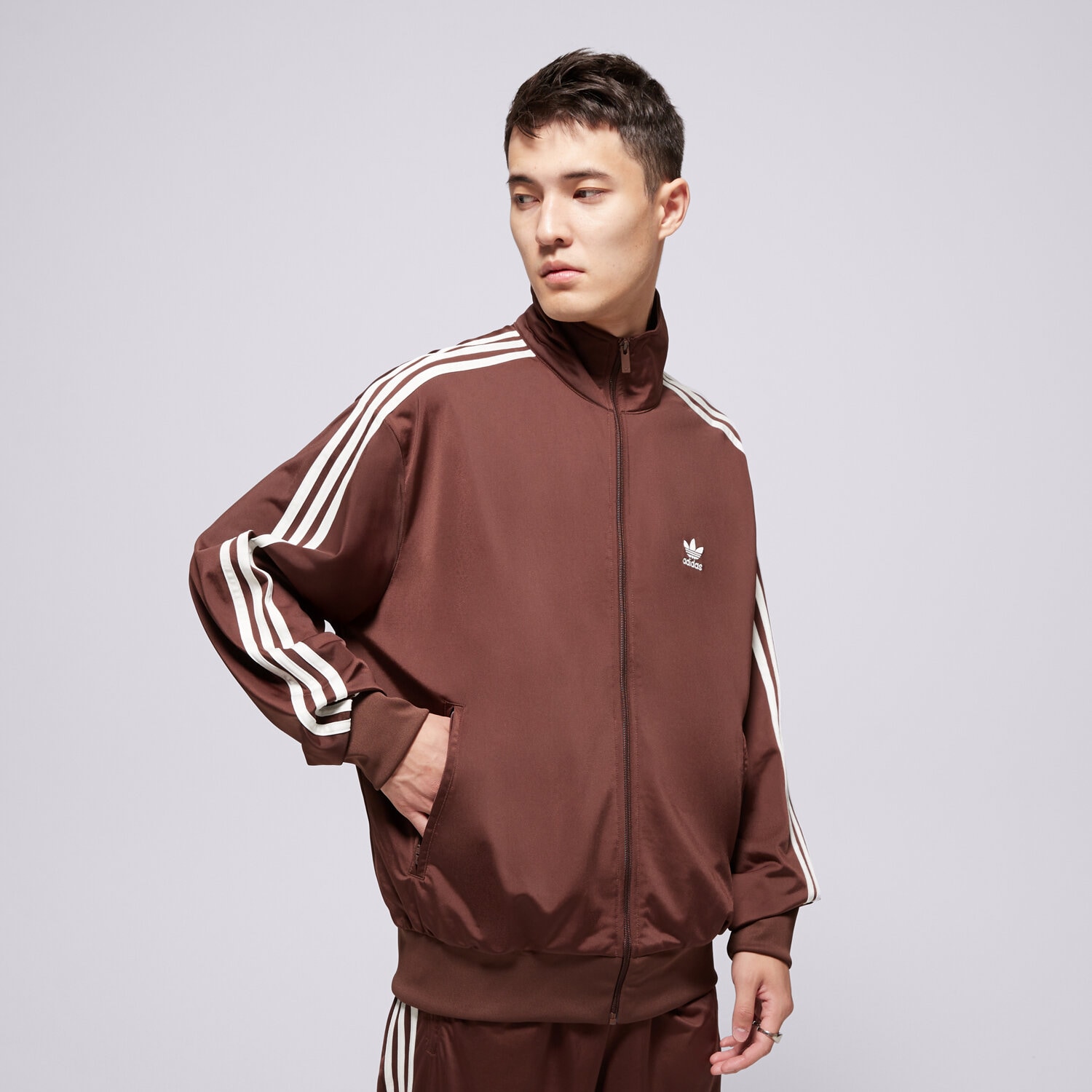 ADIDAS BLUZA ROZPINANA FIREBIRD TT KA0459 BRĄZOWY | Męskie