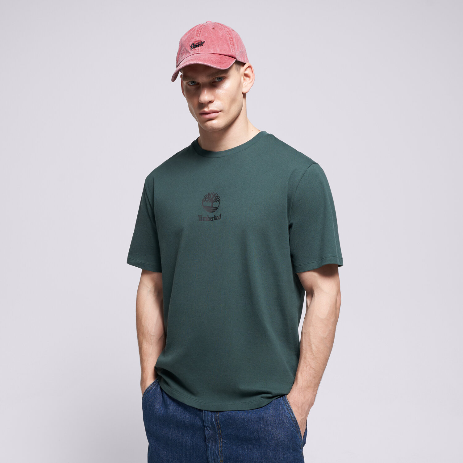 Timberland T-Shirt New Small Logo Print Ss Tee Green Gables