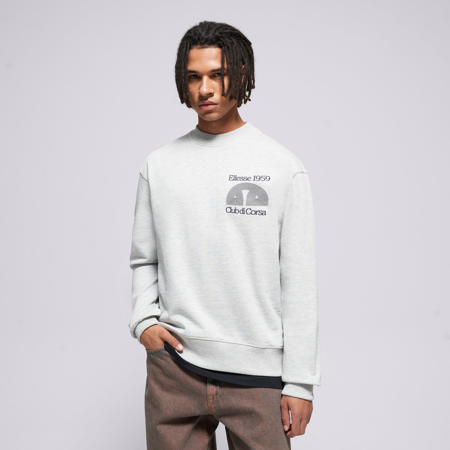 Ellesse Bluza Club Di Corsa Sweatshirt Lgrey Mrl