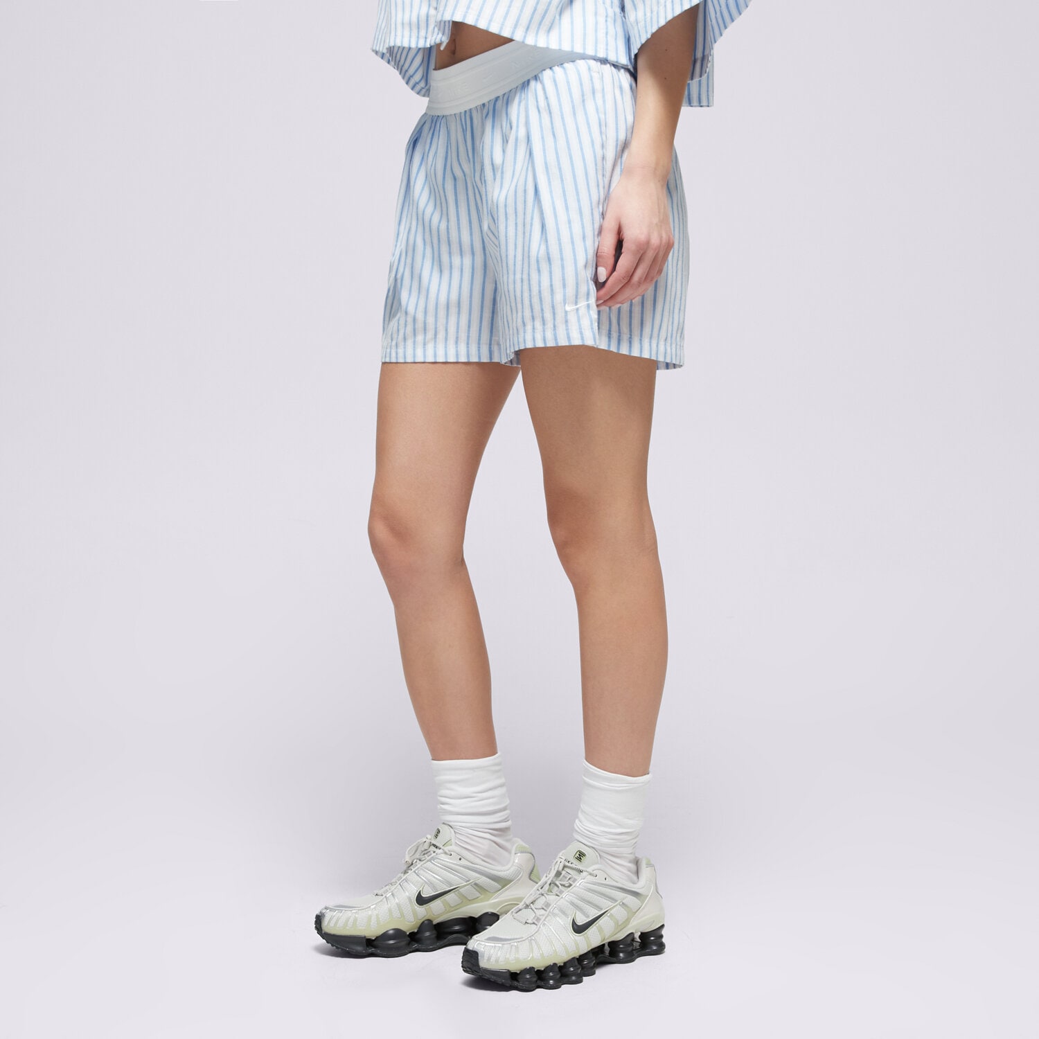 Nike Szorty W Nsw Offln Wvn Ppln Strp Shrt