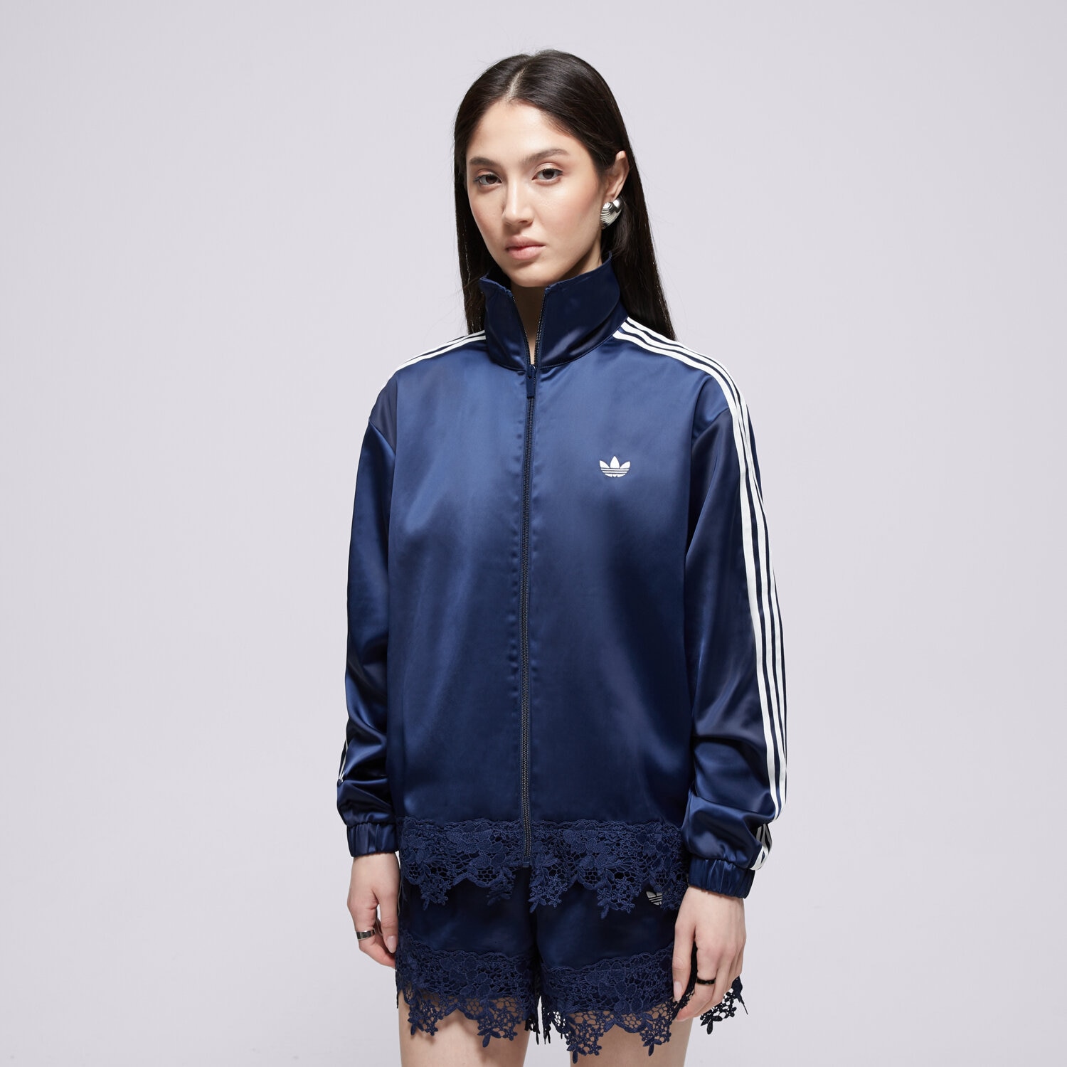 Adidas Bluza Rozpinana Satin Lace Track Top Loose Firebird