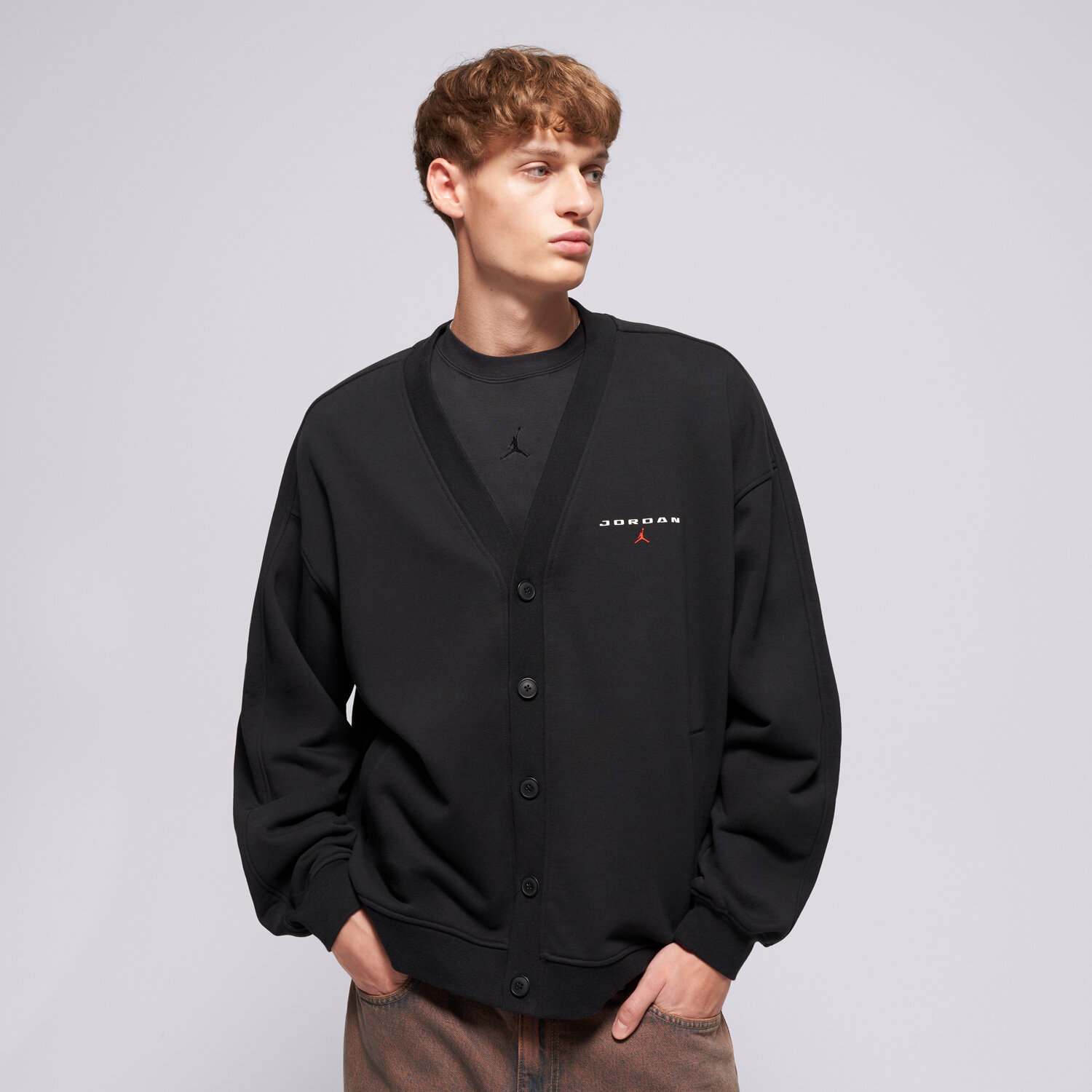 Jordan Bluza Rozpinana M J Flt Flc Cardigan Lb