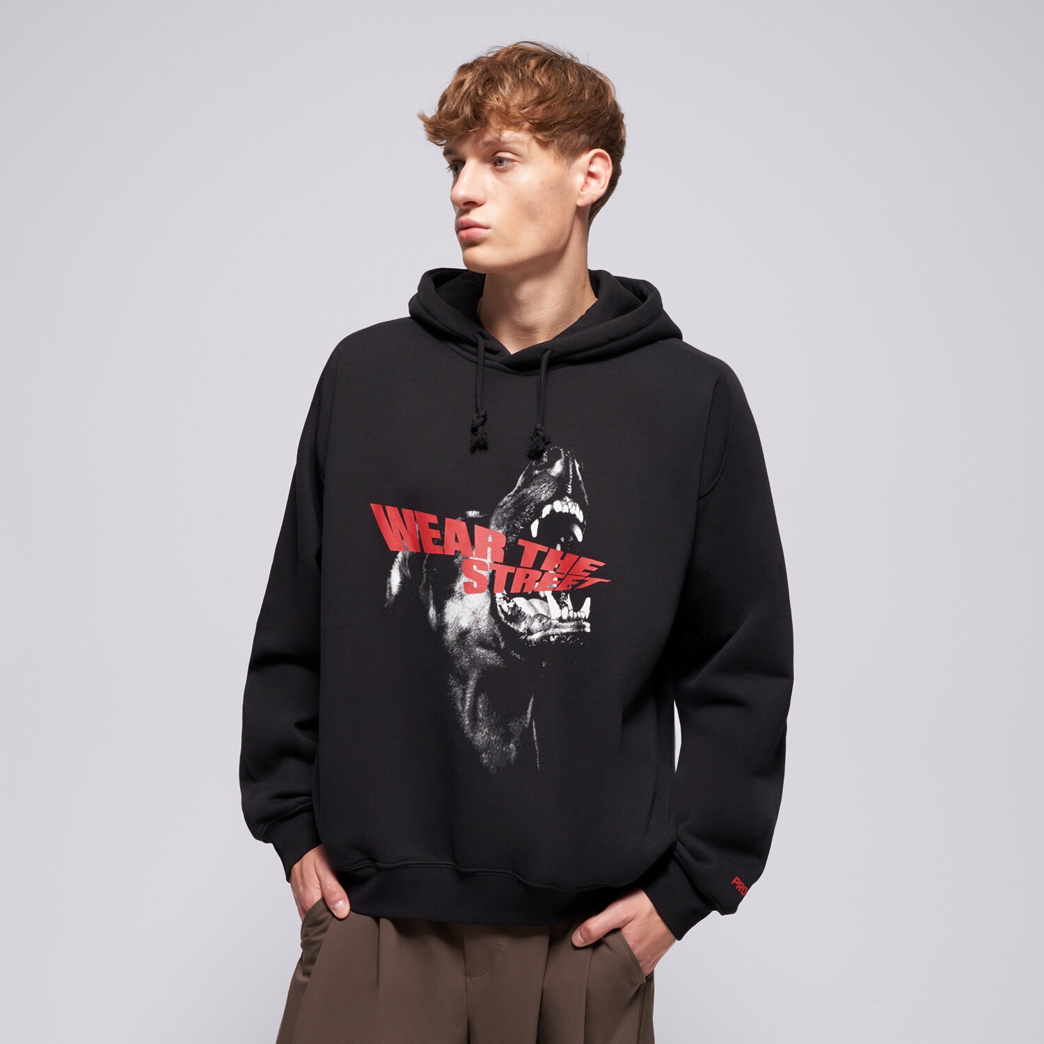 Prosto Bluza Z Kapturem Hoodie Bark Black