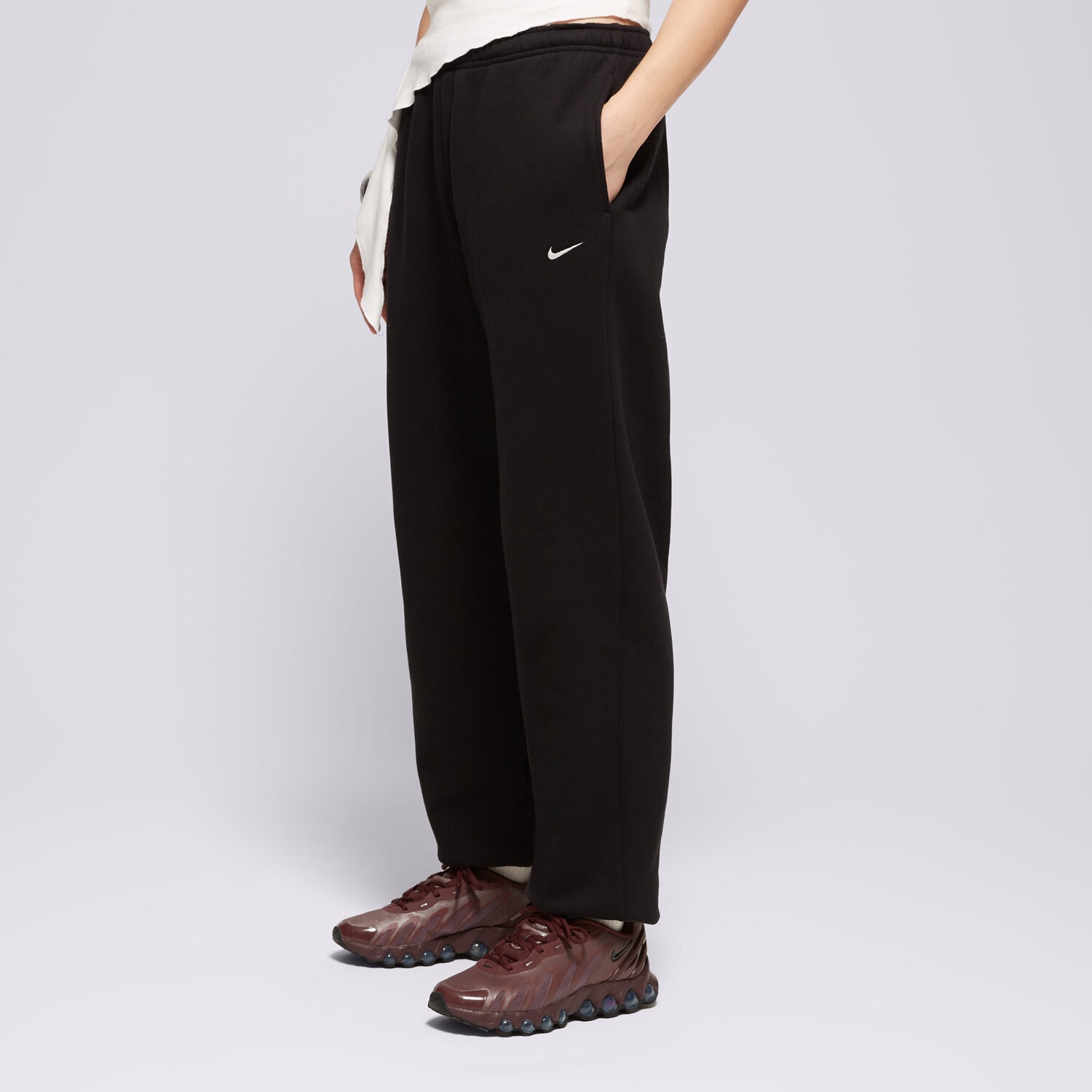 Nike Spodnie W Nk Studio Flc Mw Hr Os