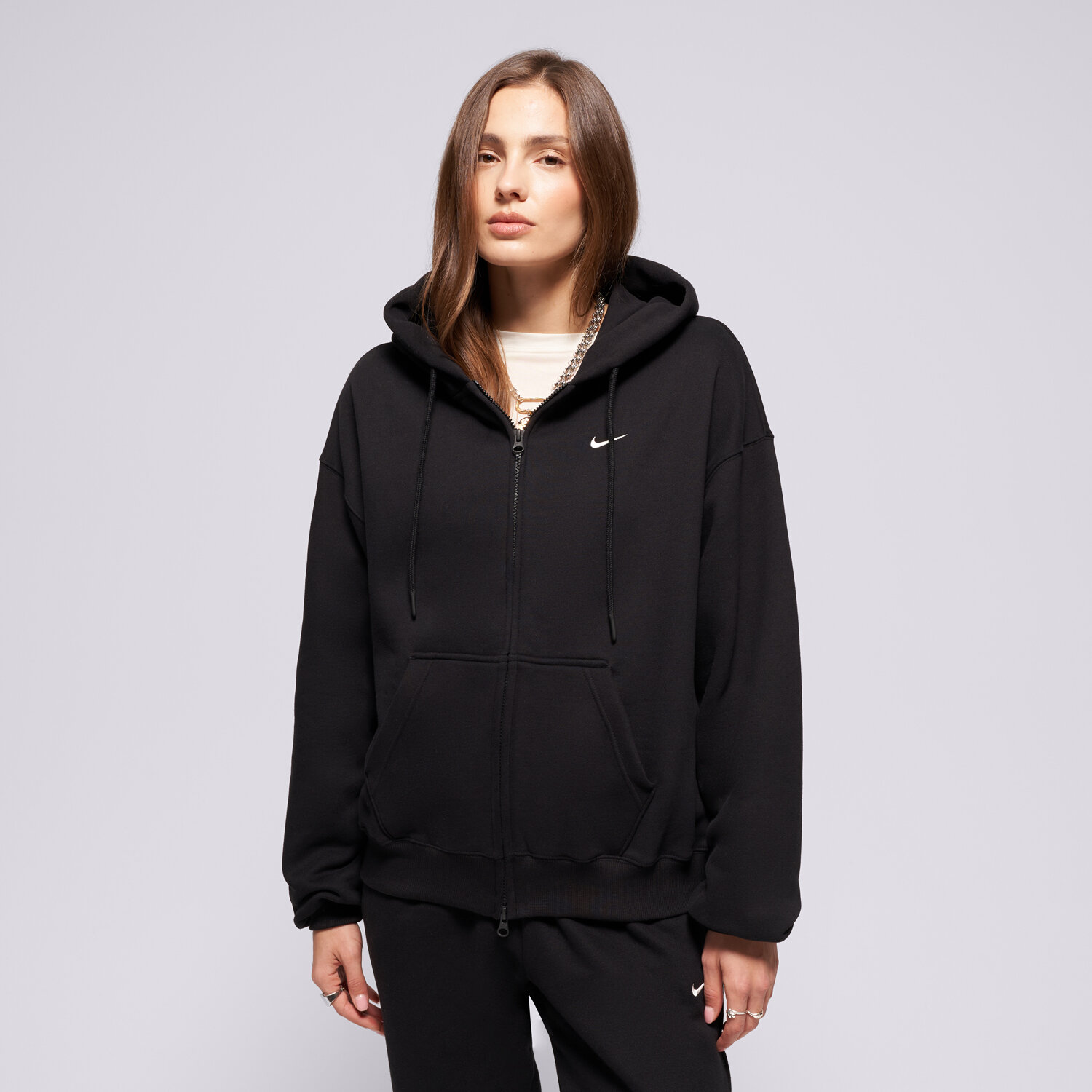 Nike Bluza Rozpinana Z Kapturem W Nk Stdo Flc Mw Os Fz Hdy