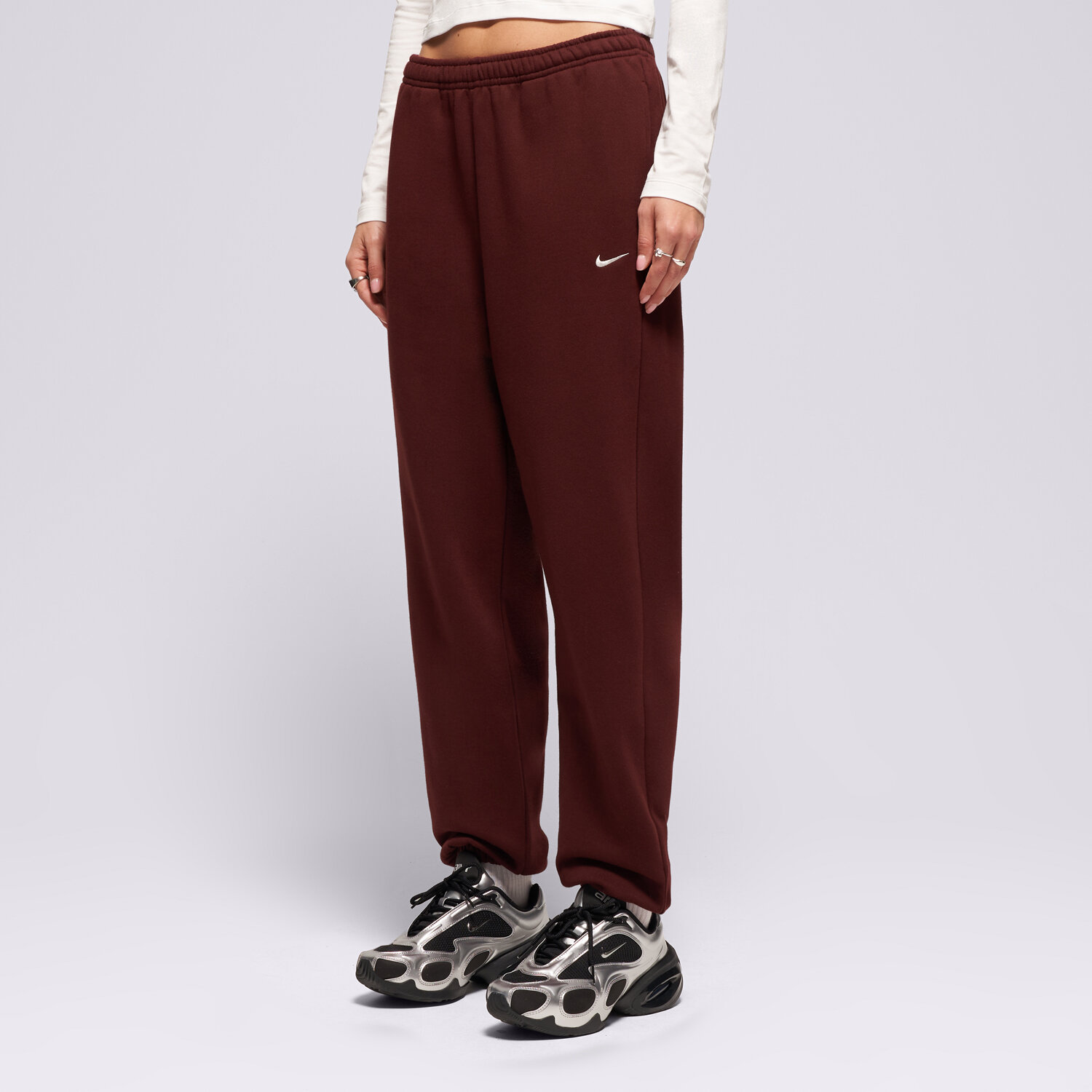 Nike Spodnie W Nk Stdo Flc Mw Hr Os Cff Pnt