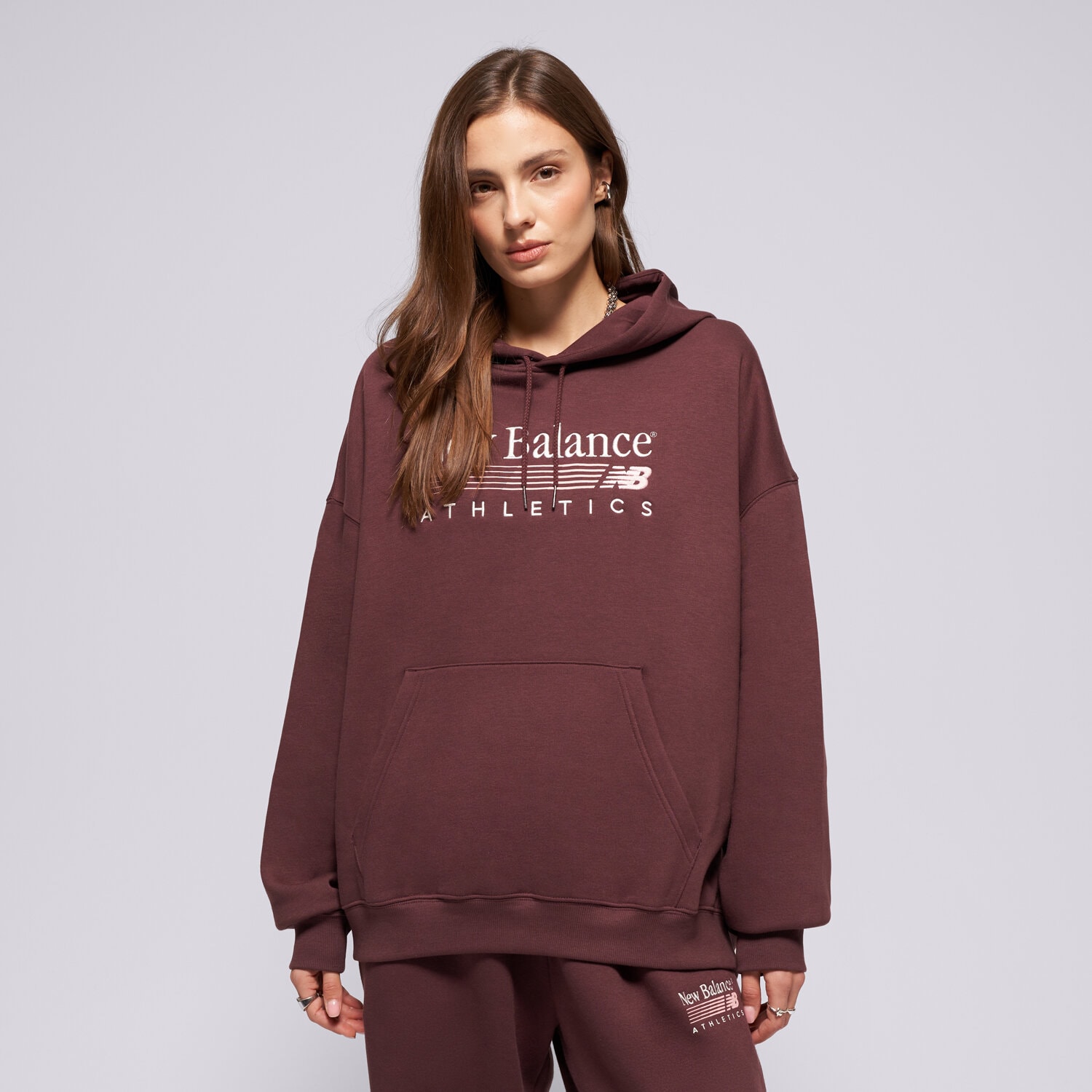 New Balance Bluza Z Kapturem Trackside Fleece Hoodie