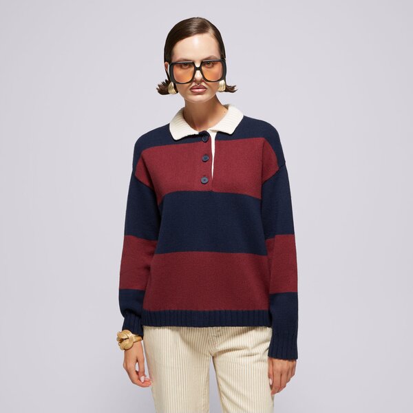 Levi's Sweter Ivy League Striped Sweater Reds