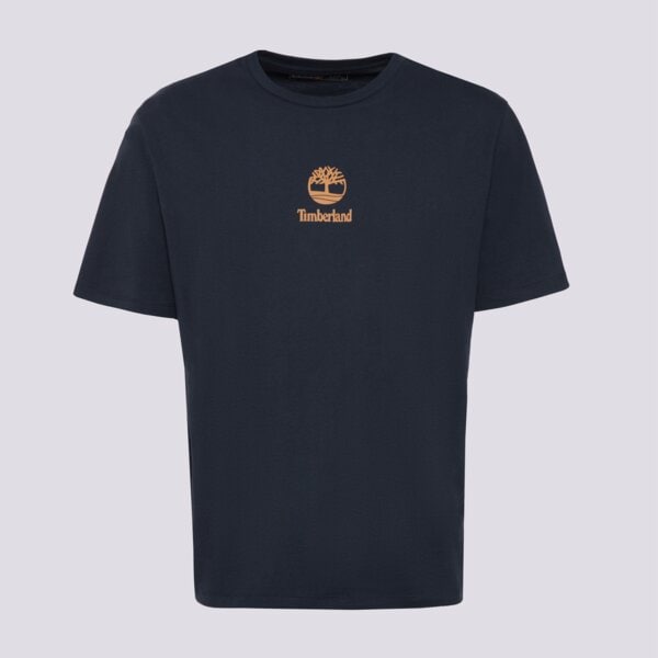 Timberland T-Shirt New Small Logo Print Ss Tee Dark Sapphire