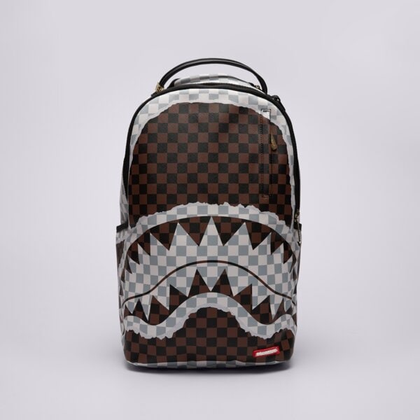 Sprayground Plecak Cream And Brown Tear Check