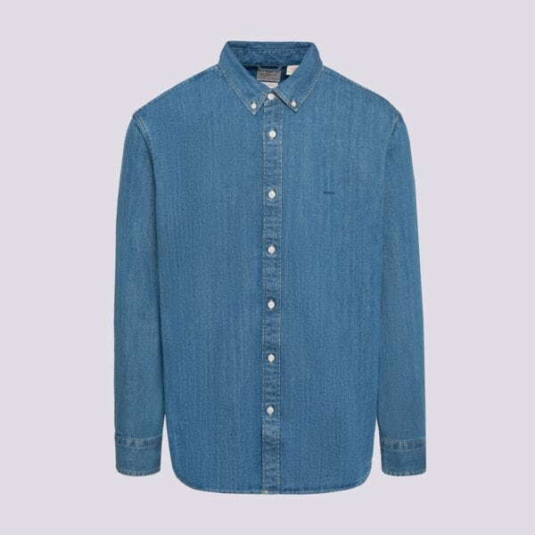 Levi's Koszula Authentic Button Down Med Indigo - Flat Finis