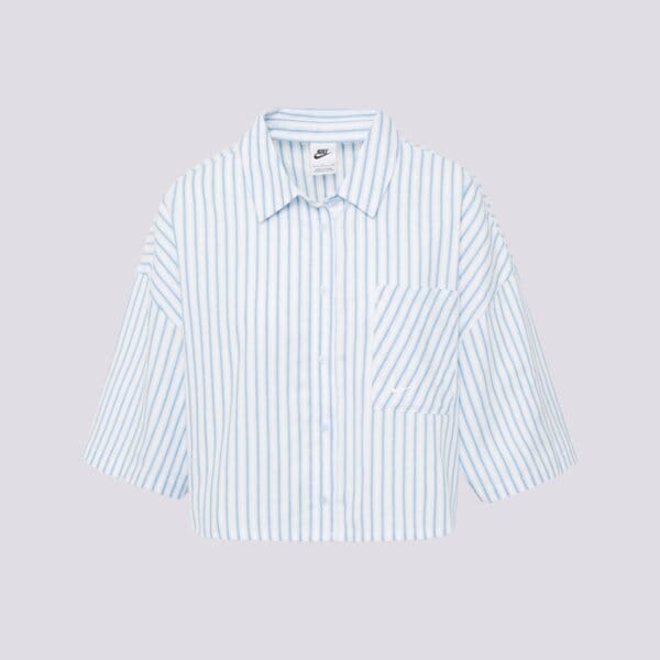 Nike Koszula W Nsw Offln Wvn Ppln Strp Ss